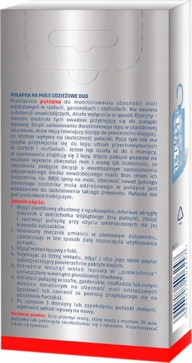 „Bros“ feromoninė gaudyklė nuo kandžių + ​​​​PAPILDYMAI