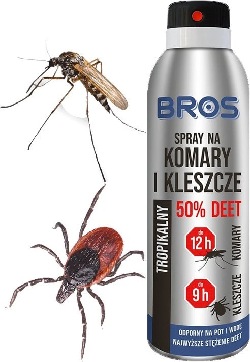 Bros purškalas nuo uodų ir erkių 50% DEET 90ml