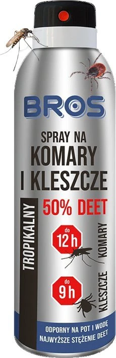 Bros purškalas nuo uodų ir erkių 50% DEET 90ml