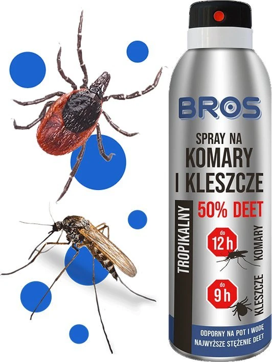 Bros purškalas nuo uodų ir erkių 50% DEET 90ml