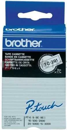 Brother taśma balta TC-241 nadruk juoda