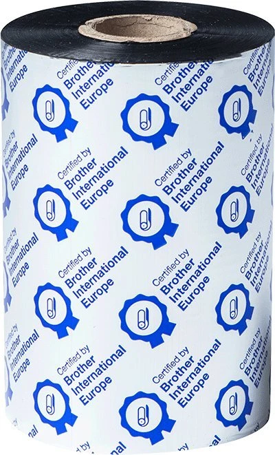 BROTHER STANDARD WAX Juodas 110MMX450M RIBBON (PK OF 8)