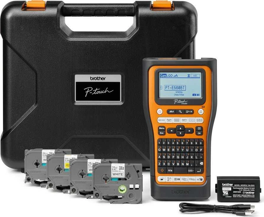 Brother PT-E560BTSP Pro | Thermal | Label Spausdintuvas | Maximum ISO A-series paper size Other | Oranžinis / Juodas