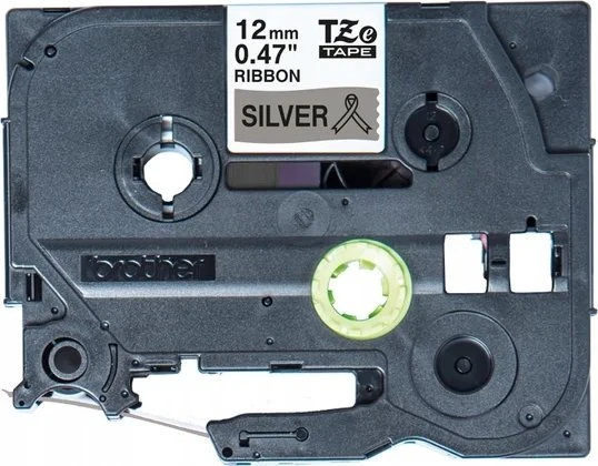 BROTHER TZER931 12MM Juodas ON Sidabrinis RIBBON TAPE