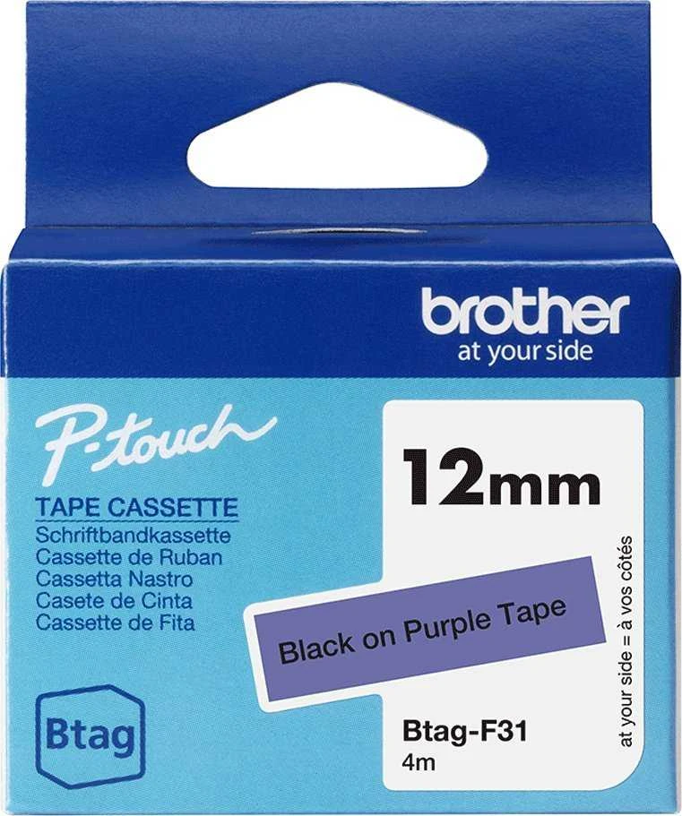 Brother BTAG-F31 | Juodas on Violetinė | Btag