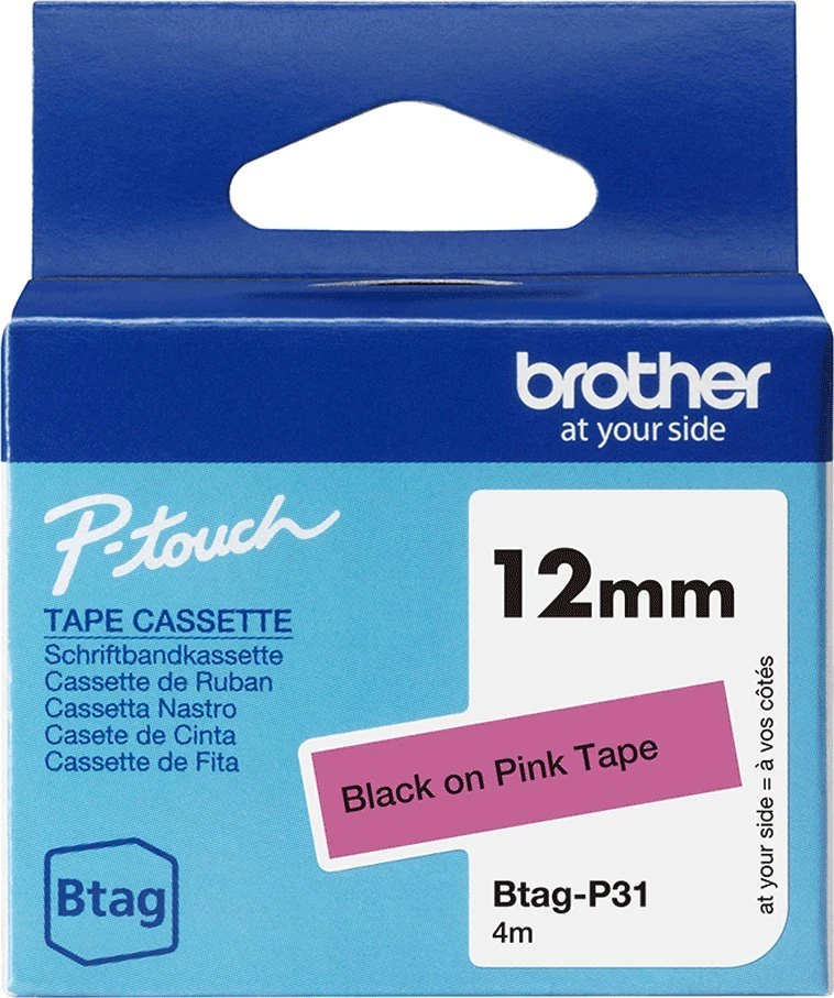Brother BTAG-P31 | Juodas on Rožinė | Btag
