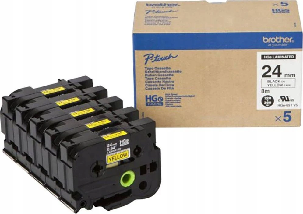 BROTHER HG651V5 juostos kasetė 24mmx8m