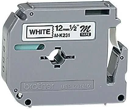 Brother Tapes MK231 12mm balta/juoda (MK231BZ)