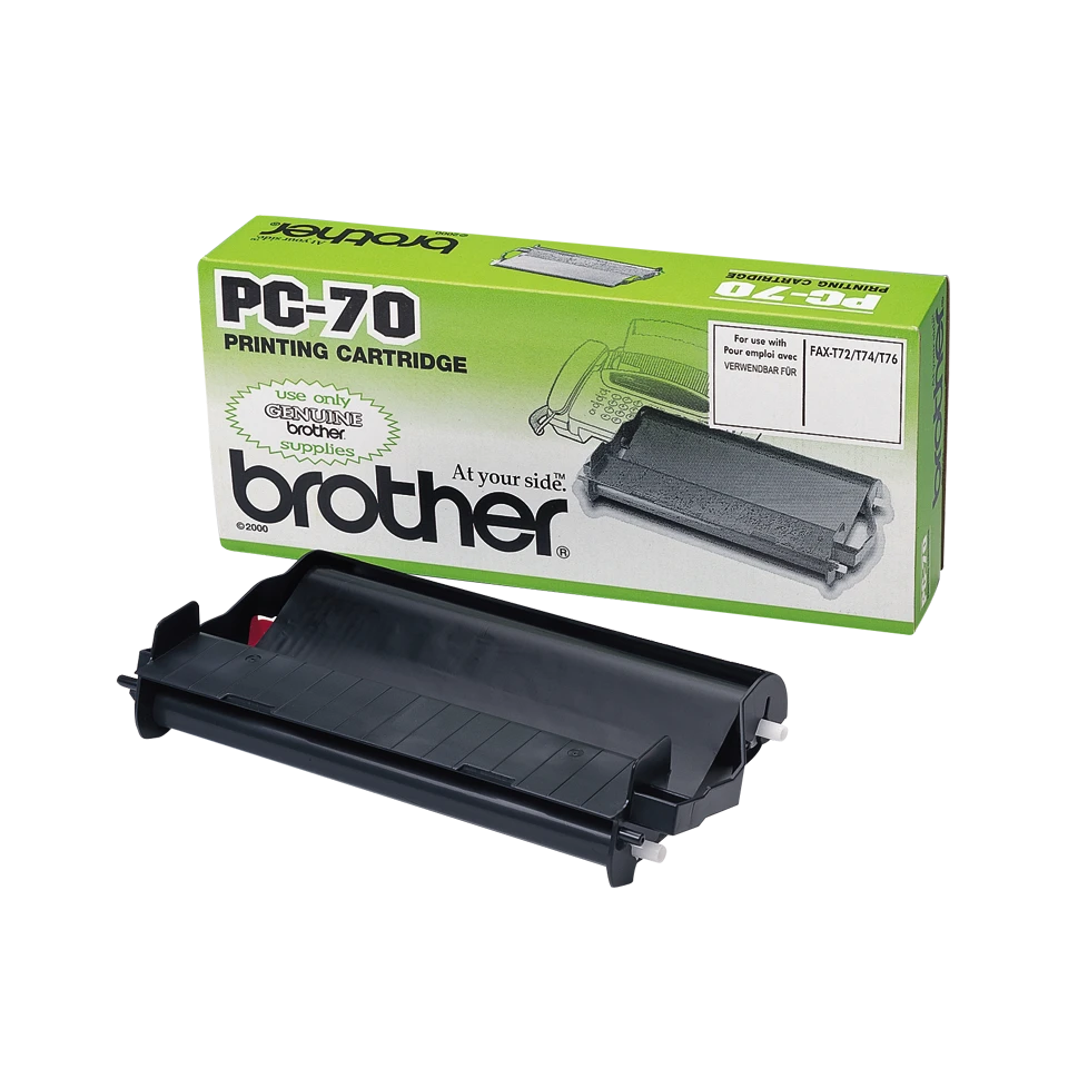 Brother PC-70 fakso reikmuo 140 puslapiai Juoda Fakso kasetė + juosta 1 vnt