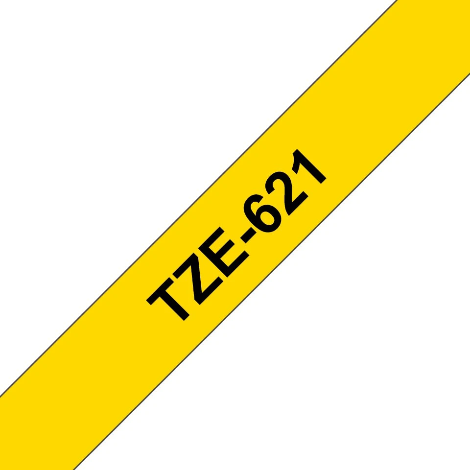 Brother Labelling Tape 9mm, Juodas on yellow, TZe, Pilkas, Thermal transfer, Philippines,