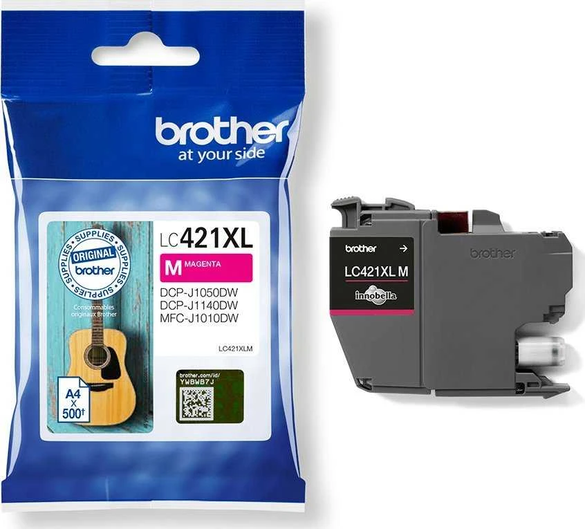 Rašalo kasetė Brother LC421XLM, purpurinė | Brother LC421XLM | Rašalo kasetė | Magenta