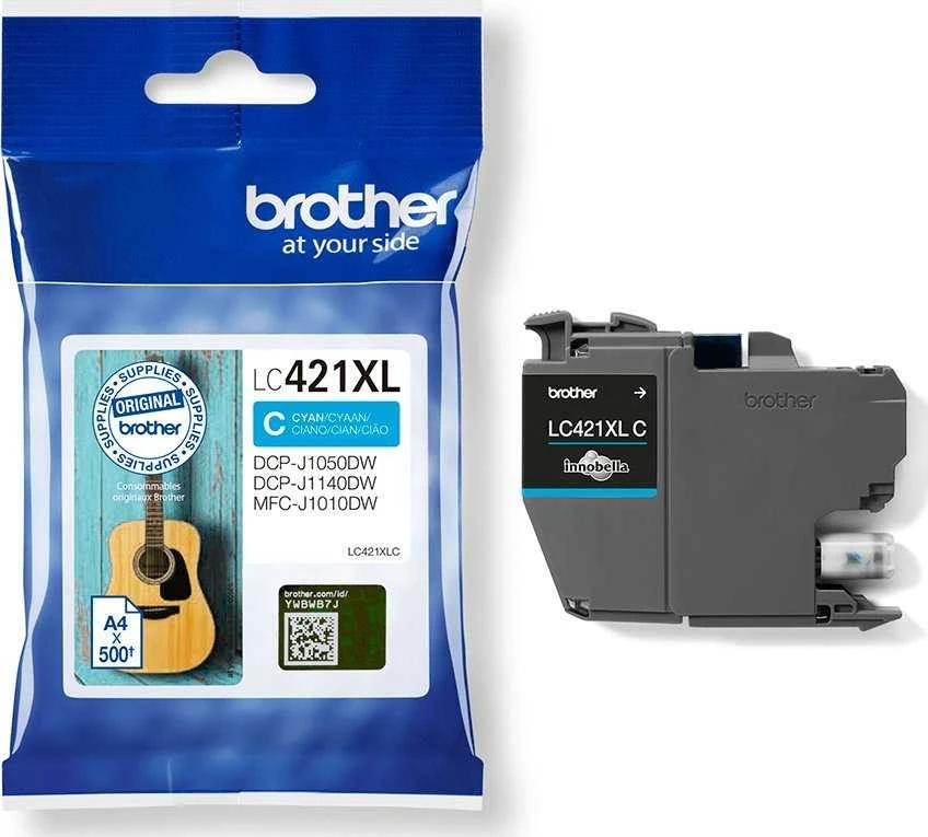 „Brother LC421XLC“ rašalo kasetė, žalsvai mėlyna | Brother LC421XLC | Rašalo kasetė | Žydra spalva