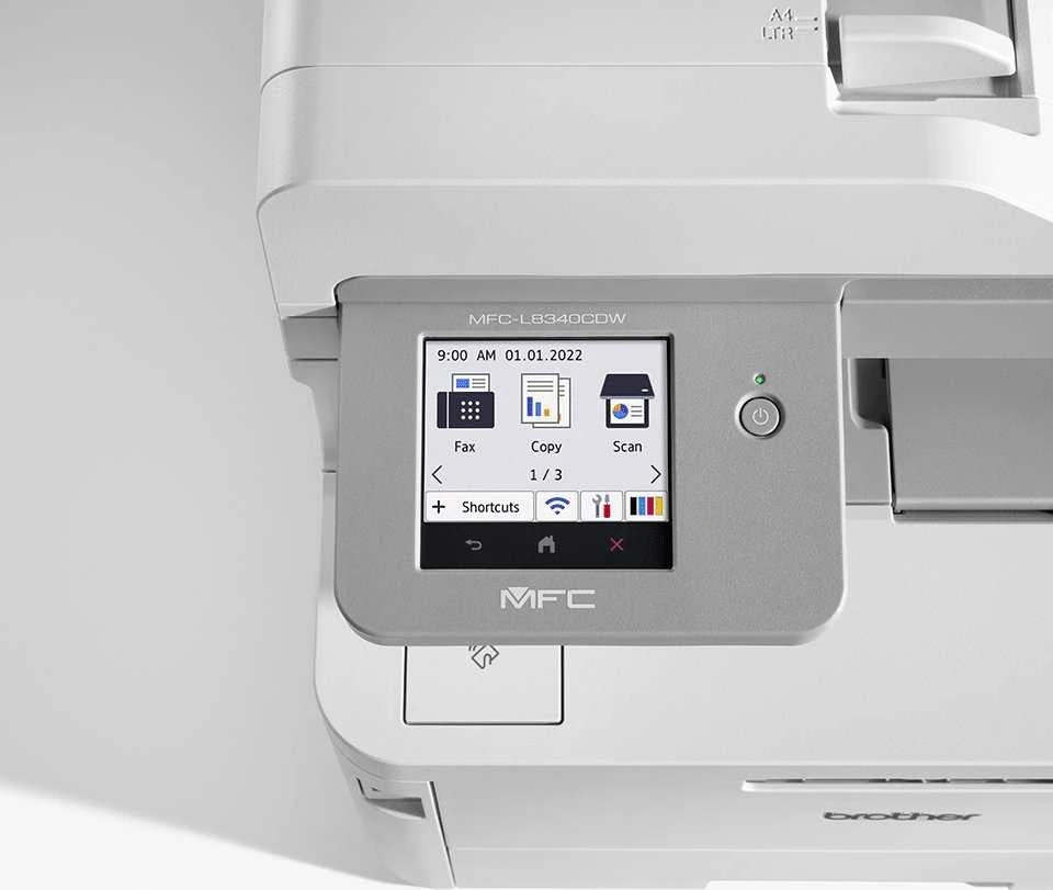 BROTHER MFC-L8340CDW SPALVOTAS LED daugiafunkcis spausdintuvas, ADF, DVIPUSIS spausdinimas, WIFI, NFC, 30 P./min.