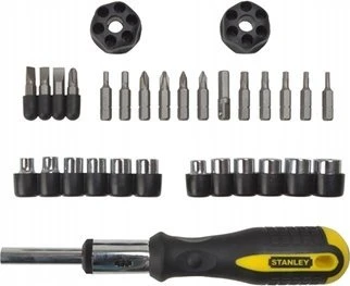 Stanley Brother reketinis atsuktuvas + 29 antgaliai ir galvutės