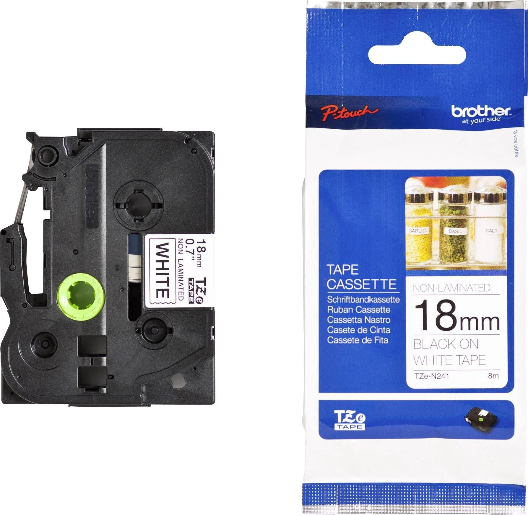 Brother Tape 18mm Juodas (TZEN241)