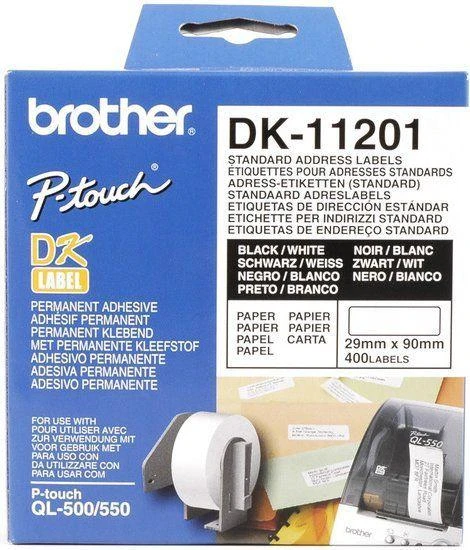 Brother DK-11201 juosta (juoda ant balto)