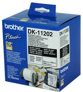 Brother DK-11202 juosta (juoda ant balto)