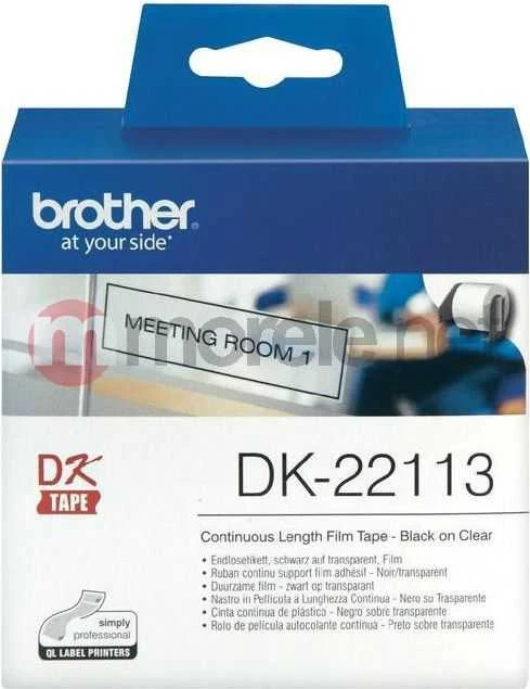 Brother taśma DK-22113 (juodas on clear)