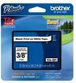 Brother | TZe-221 Laminated Tape | Juodas on Baltas | TZe | 8 m | 9 cm