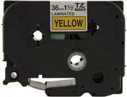 Brother | TZe-661 Laminated Tape | Juodas on Geltona | TZe | 8 m | 3.6 cm