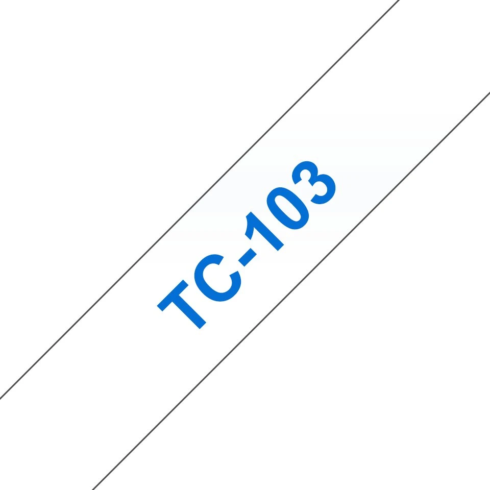 Brother Etikečių juostelės mėlyna ant permatomos (TC-103)