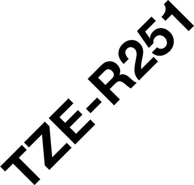 Brother TZE-R251 TAPE 24MM/Baltas ON Juodas