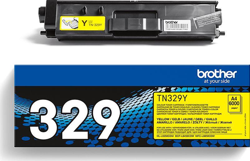 Brother TN-329 geltona originali dažų kasetė (TN329Y)