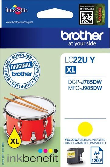 Brother Brolis LC-22UY | Rašalo kasetė | Geltona
