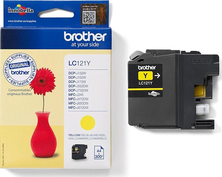 Brother LC-121Y rašalo kasetė, Geltona