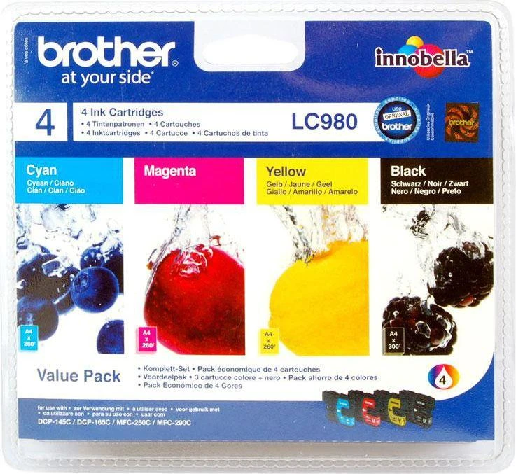 Rašalo kasetė Brother LC980 CMYK | DCP145C/ DCP165C/ MFC250C/MFC290C