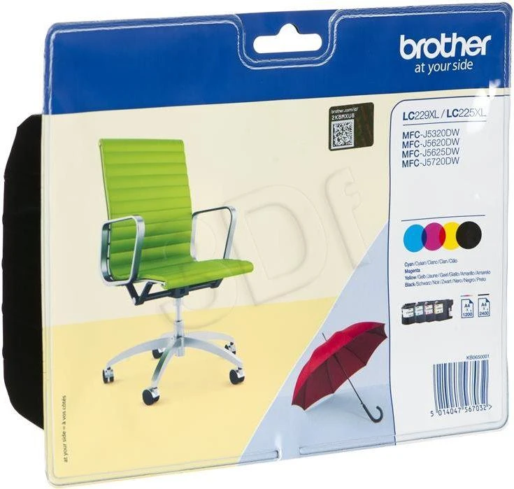Pack Brother LC229XLVALBP CMYK lizdinė plokštelė MFCJ 5320DW/5600 Series/5620DW/5625DW