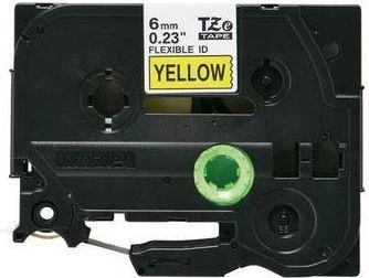 Brother | TZe-FX611 Flexible ID Laminated Tape | Juodas on Geltona | TZe | 8 m | 6 cm
