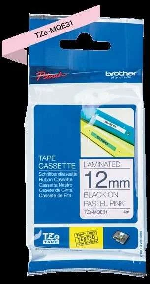 Brother BROLIS TZEMQE31 12 Juodas ON PASTEL Rožinis