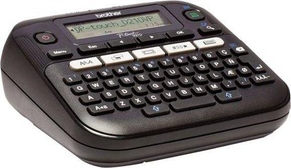 Etiketės spausdintuvas - Brother P-touch D210VP Terminis perdavimas, QWERTZ klaviatūra, 12mm