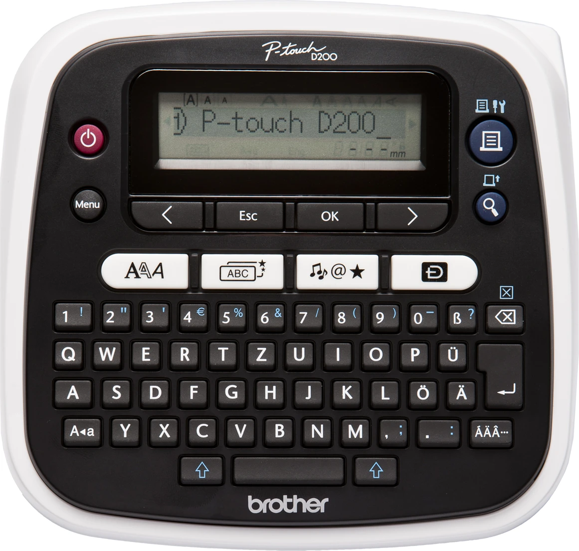 Brother P-touch D200WNVP etikečių spausdintuvas Perkėlimas terminiu būdu 180 x 180 DPI TZe QWERTY