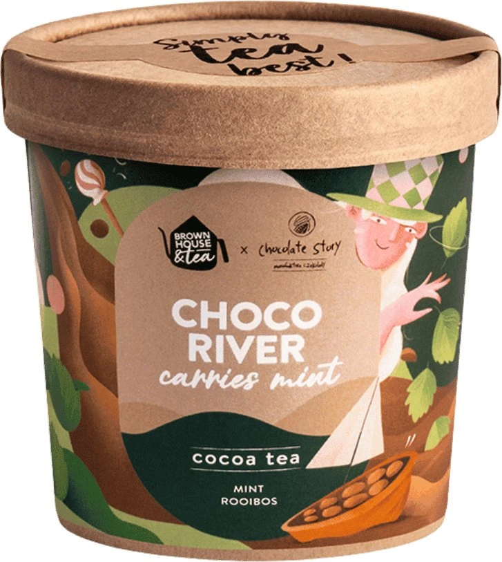 Choco River kakavos ir mėtų arbata apvalioje pakuotėje