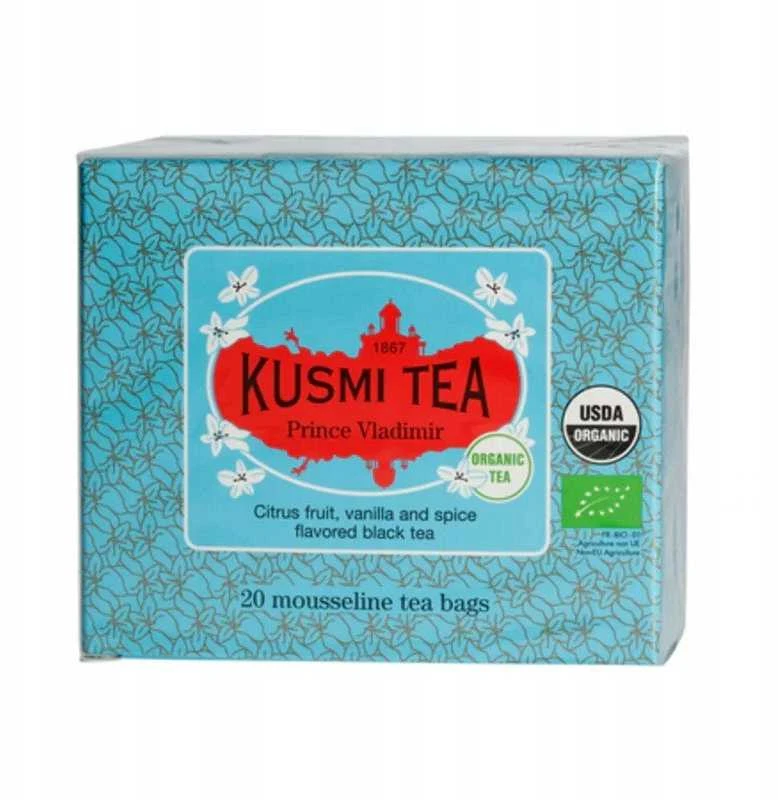 Organic juodas tea Kusmi Tea Prince Volodymyr – 20 muslin tea bags