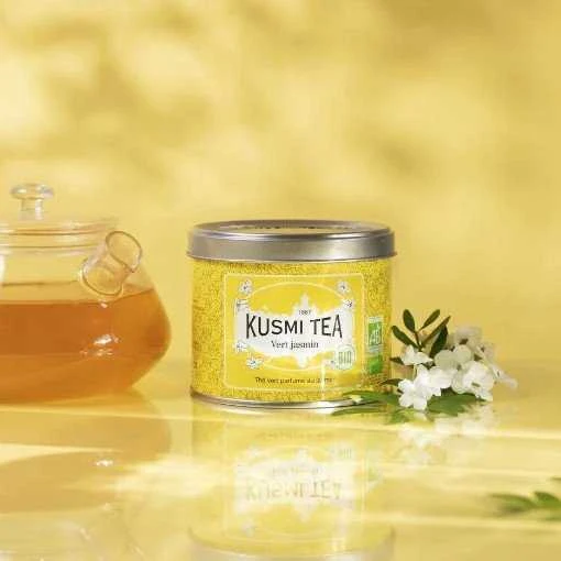 Organic žalias tea Kusmi Tea Žalias Jasmine, 90 g (in a metal tin)