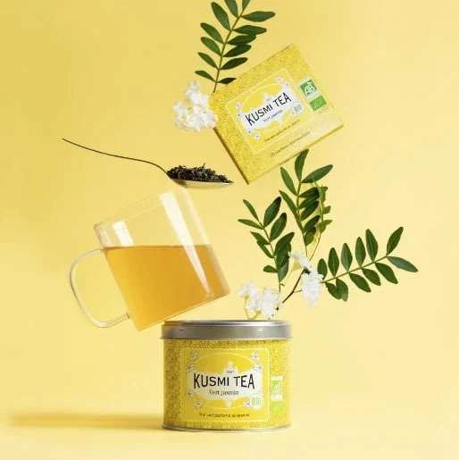 Organic žalias tea Kusmi Tea Žalias Jasmine, 90 g (in a metal tin)