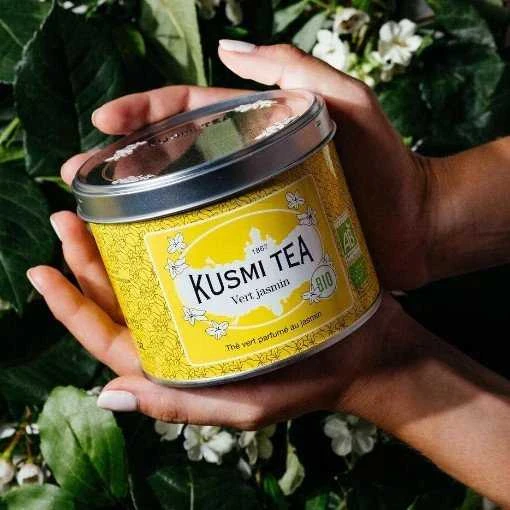 Organic žalias tea Kusmi Tea Žalias Jasmine, 90 g (in a metal tin)