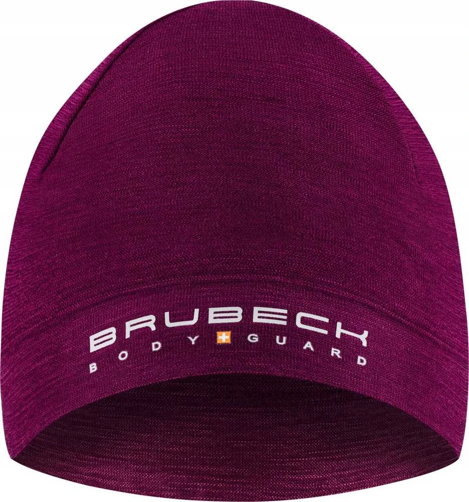 Unisex dvisluoksnė vilnonė kepurė EXTREME WOOL BRUBECK PLUM S/M
