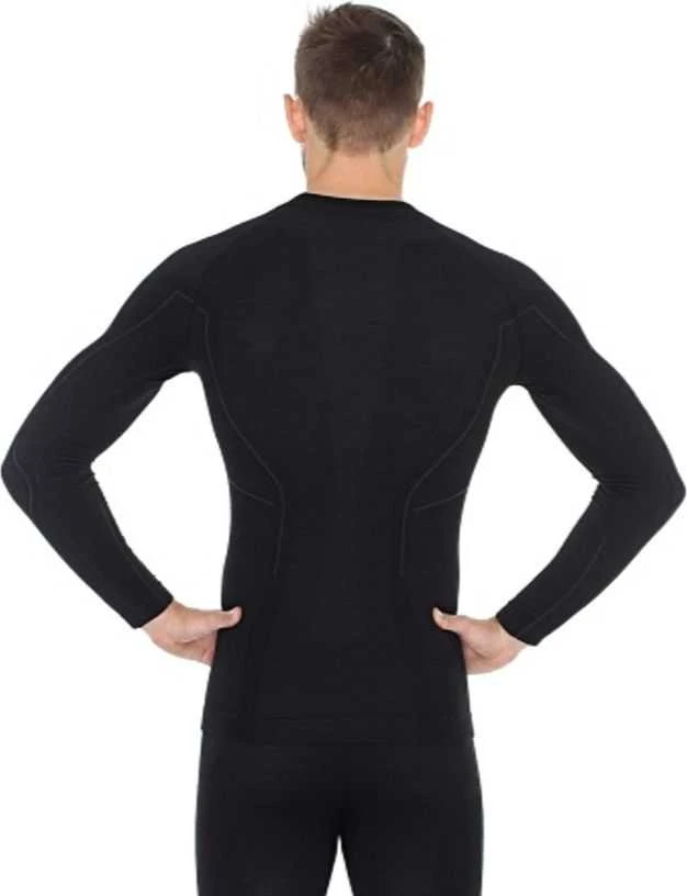 Brubeck Termo Marškinėliai Vyrams Active Wool Juodas