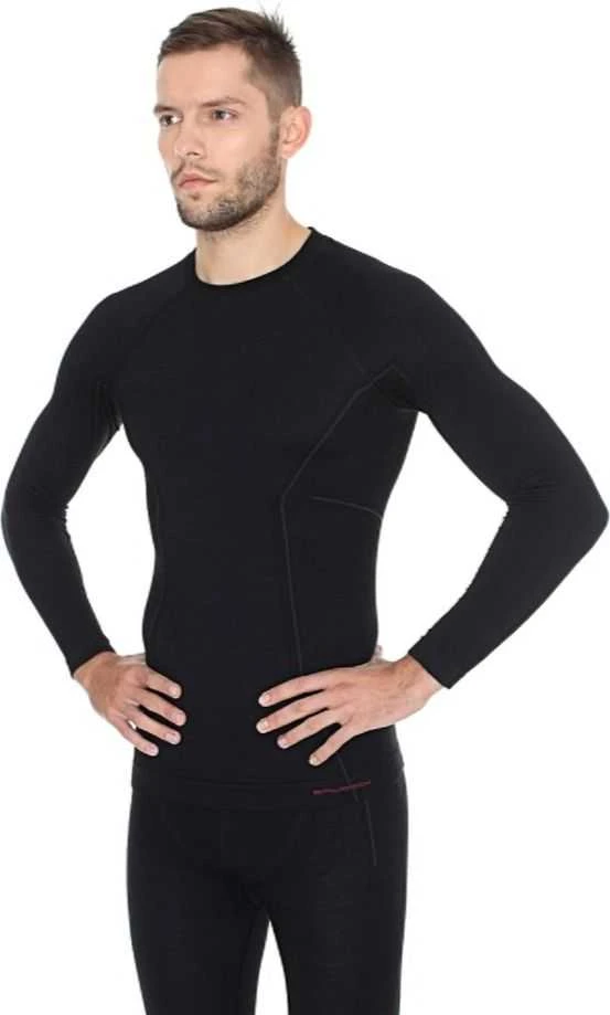 Brubeck Termo Marškinėliai Vyrams Active Wool Juodas