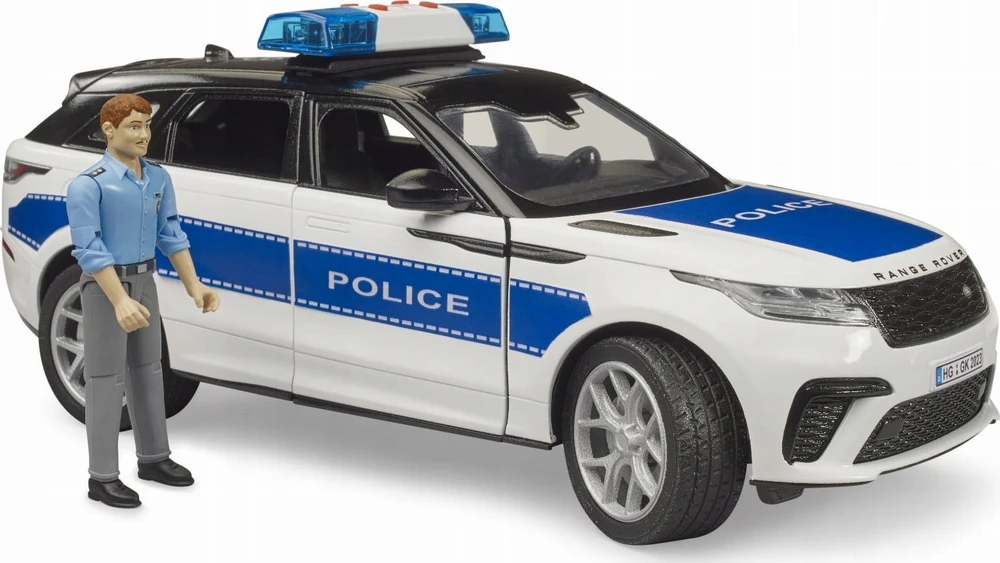 Policijos visureigis Bruder Range Rover Velar su figūrėle