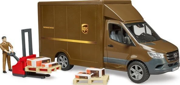 BRUDER MB Sprinter UPS su vairuotoju ir priedais, 02678