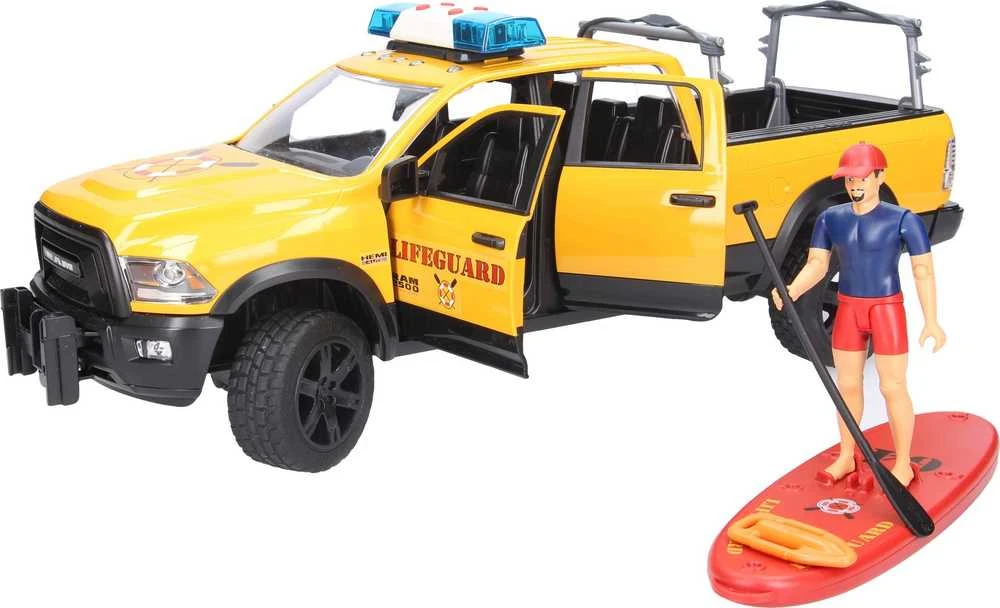 BRUDER gelbėtojų automobilis RAM 2500 su priedais 02506