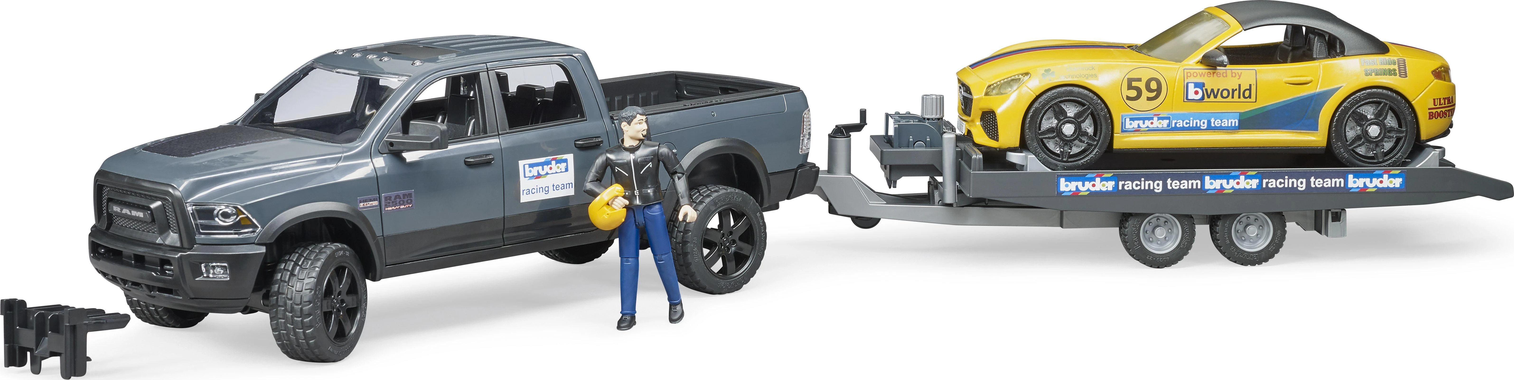 BRUDER automobilis RAM 2500 Power Wagon su priekaba, 02504