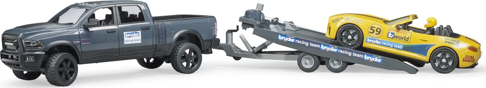 BRUDER automobilis RAM 2500 Power Wagon su priekaba, 02504