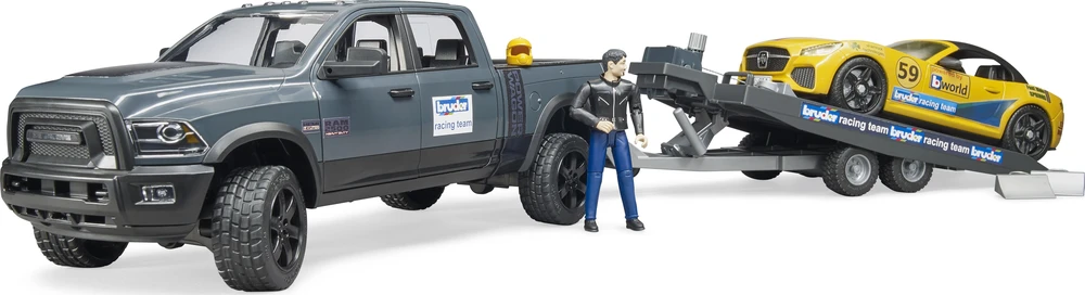 BRUDER automobilis RAM 2500 Power Wagon su priekaba, 02504