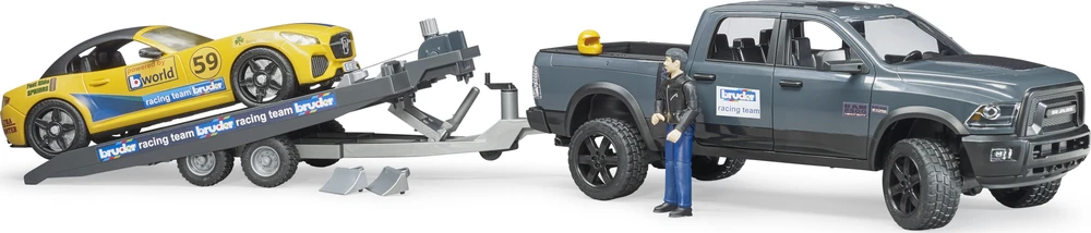 BRUDER automobilis RAM 2500 Power Wagon su priekaba, 02504